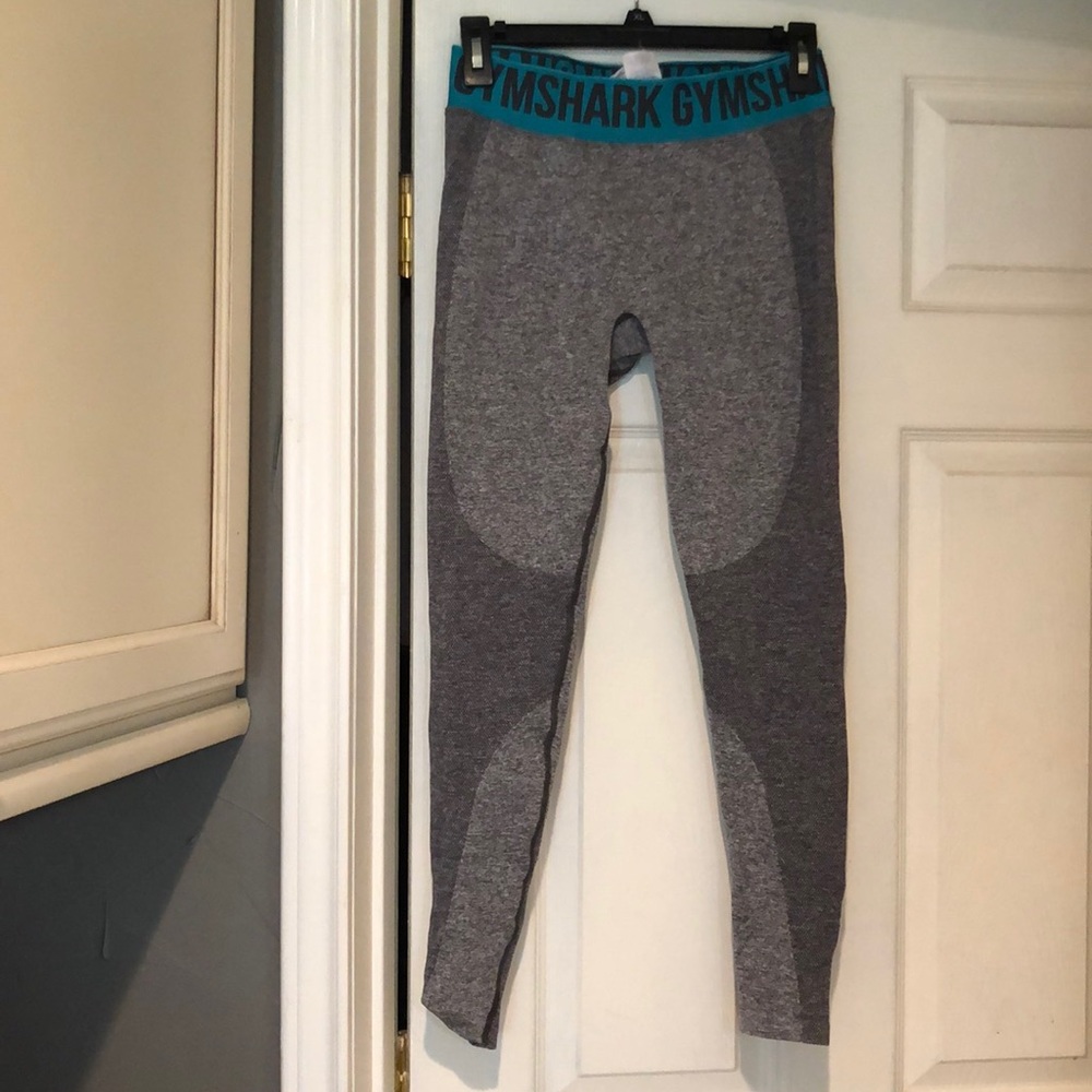 Grey gymshark long length workout leggings